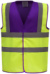 Výstražná bezpečnostná vesta Hi-Vis - Yoko, farba - purple/hi vis yellow, veľkosť - XXL