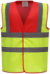 Výstražná bezpečnostná vesta Hi-Vis - Yoko, farba - red/hi vis yellow, veľkosť - S