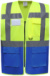 Hi-Vis multifunkčná vesta - Yoko, farba - hi vis yellow/royal blue, veľkosť - 4XL