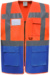 Hi-Vis multifunkčná vesta - Yoko, farba - hi vis orange/royal blue, veľkosť - S
