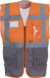 Hi-Vis sieťovaná bezpečnostná vesta - Yoko, farba - hi vis orange/grey, veľkosť - L