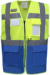 Hi-Vis sieťovaná bezpečnostná vesta - Yoko, farba - hi vis yellow/royal blue, veľkosť - S