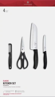 Victorinox Classic 6.7133.41G Kuchynská sada s nožom Santoku - 4 ks
