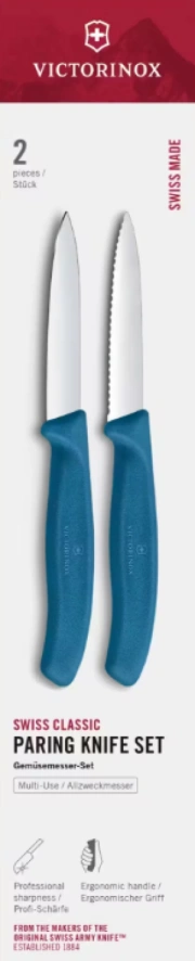 Victorinox Swiss Classic 6.7692.2C1 Sada nožov 2 ks modrá