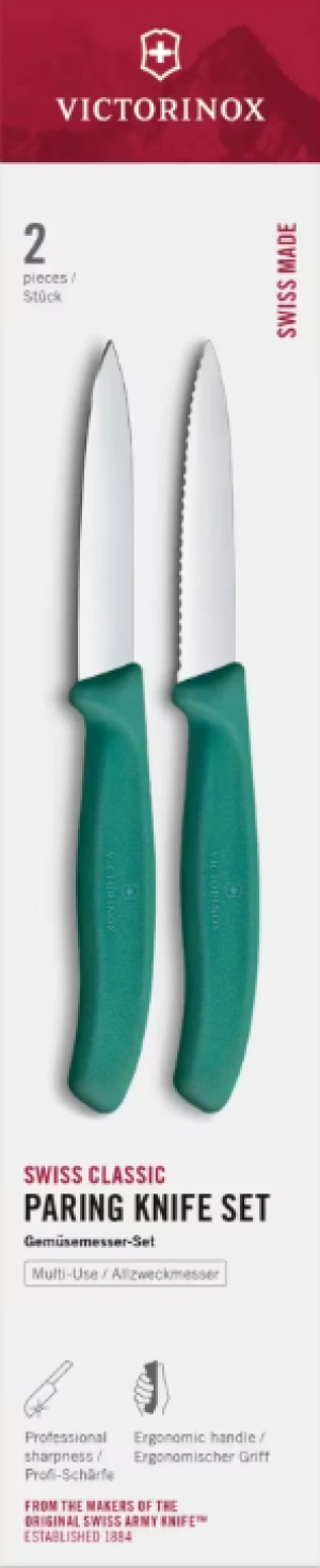 Victorinox Swiss Classic 6.7694.2C1 Sada nožov 2 ks zelená