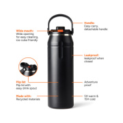 Nordic Drift Trail RCS Izolovaná športová fľaša 940 ml - Nordic Drift