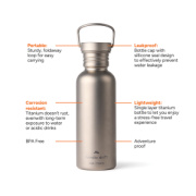 Nordic Drift Trail Ultra Ľahká Titánová Fľaša na vodu 600 ml - Nordic Drift