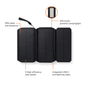 Nordic Drift Titan solárna powerbanka 10 000 mAh s 3 panelmi - Nordic Drift