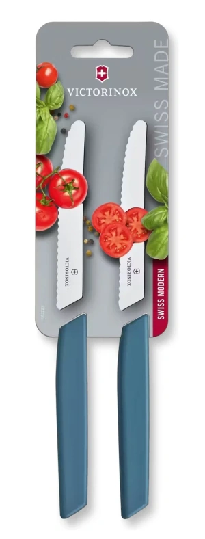 Victorinox Swiss Modern Sada 2 nožov na paradajky a steaky 11 cm - nevädzovo modrá