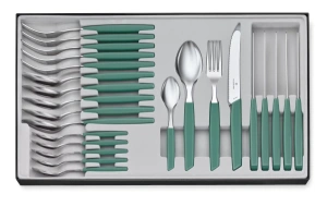 Victorinox Swiss Modern Príborová sada - 24 ks - šalviová zelená