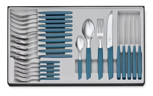 Victorinox Swiss Modern Príborová sada - 24 ks - nevädzová modrá