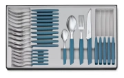 Victorinox Swiss Modern Príborová sada so steakovými nožmi - 24 ks - nevädzová modrá