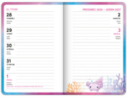 NOTIQUE Školský diár Axolotl CZ (september 2026 – december 2027), 9,8 x 14,5 cm