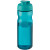 Športová fľaša s vyklápacím viečkom - 650 ml, farba - tyrkysová