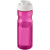 Športová fľaša s vyklápacím viečkom - 650 ml, farba - magenta