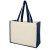 Nákupná taška Vara z plátna 340 g / m² a juty, farba - námořnická modř