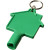Kľúč na meradlá v tvare domu Maximilian s kľúčenkou, farba - zelená