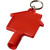 Kľúč na meradlá v tvare domu Maximilian s kľúčenkou, farba - červená