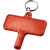 Plastový kľúč na radiátory Largo s kľúčenkou, farba - červená