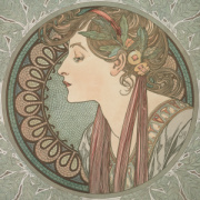 NOTIQUE Poznámkový kalendár Alfons Mucha 2027, 30 x 30 cm