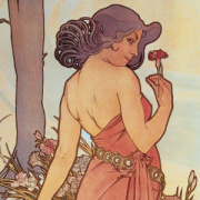 NOTIQUE Poznámkový kalendár Alfons Mucha 2027, 30 x 30 cm