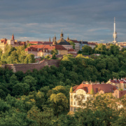 NOTIQUE Poznámkový kalendár Praha 2027, 30 x 30 cm