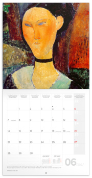 NOTIQUE Poznámkový kalendár Amedeo Modigliani 2027, 30 x 30 cm