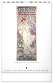 NOTIQUE Nástenný kalendár Alfons Mucha 2027, 33 x 46 cm