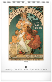NOTIQUE Nástenný kalendár Alfons Mucha 2027, 33 x 46 cm