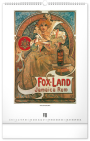 NOTIQUE Nástenný kalendár Alfons Mucha 2027, 33 x 46 cm
