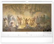 NOTIQUE Nástenný kalendár Slovanská epopej – Alfons Mucha 2027, 48 x 33 cm