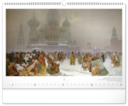 NOTIQUE Nástenný kalendár Slovanská epopej – Alfons Mucha 2027, 48 x 33 cm