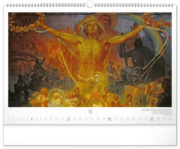 NOTIQUE Nástenný kalendár Slovanská epopej – Alfons Mucha 2027, 48 x 33 cm