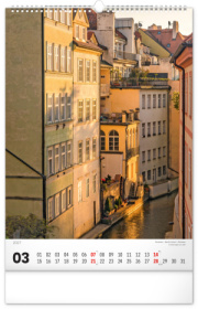 NOTIQUE Nástenný kalendár Praha CZ 2027, 33 x 46 cm