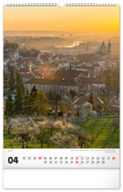 NOTIQUE Nástenný kalendár Praha CZ 2027, 33 x 46 cm