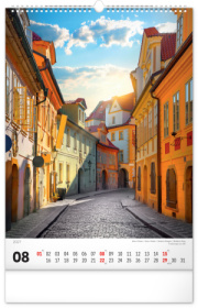 NOTIQUE Nástenný kalendár Praha CZ 2027, 33 x 46 cm