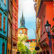 NOTIQUE Poznámkový kalendár Praha EN/CZ 2027, 20 x 20 cm
