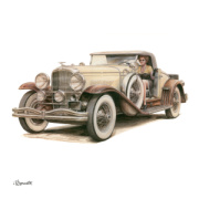NOTIQUE Poznámkový kalendár Classic Cars – Václav Zapadlík 2027, PLASTIC FREE, 30 x 30 cm