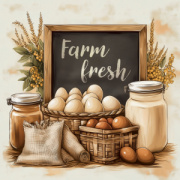 NOTIQUE Poznámkový kalendár Farmárske trhy 2027, PLASTIC FREE, 30 x 30 cm