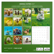 NOTIQUE Grid calendar Animal Cuties 2027, 30 x 30 cm