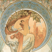 NOTIQUE Grid calendar Alphonse Mucha 2027, 30 x 30 cm