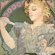 NOTIQUE Grid calendar Alphonse Mucha 2027, 30 x 30 cm