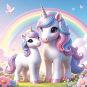 NOTIQUE Grid calendar Happy Unicorns 2027, 30 x 30 cm