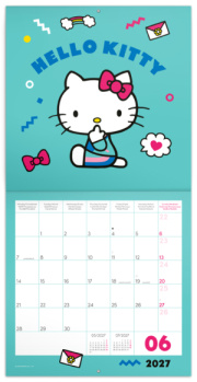 NOTIQUE Poznámkový kalendár Hello Kitty  2027, 30 x 30 cm