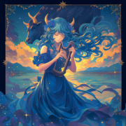 NOTIQUE Grid calendar Anime Zodiac 2027, 30 x 30 cm