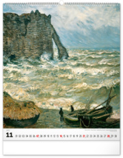 NOTIQUE Nástenný kalendár Claude Monet 2027, 48 x 56 cm