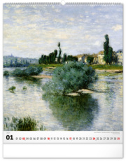 NOTIQUE Nástenný kalendár Claude Monet 2027, 48 x 56 cm
