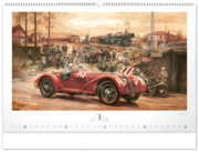 NOTIQUE Nástenný kalendár Oldtimers – Václav Zapadlík 2027, 64 x 42 cm