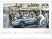 NOTIQUE Nástenný kalendár Oldtimers – Václav Zapadlík 2027, 64 x 42 cm