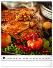 NOTIQUE Nástenný kalendár Gourmet 2027, 48 x 56 cm